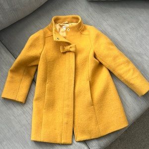 Crewcuts yellow wool coat 4-5